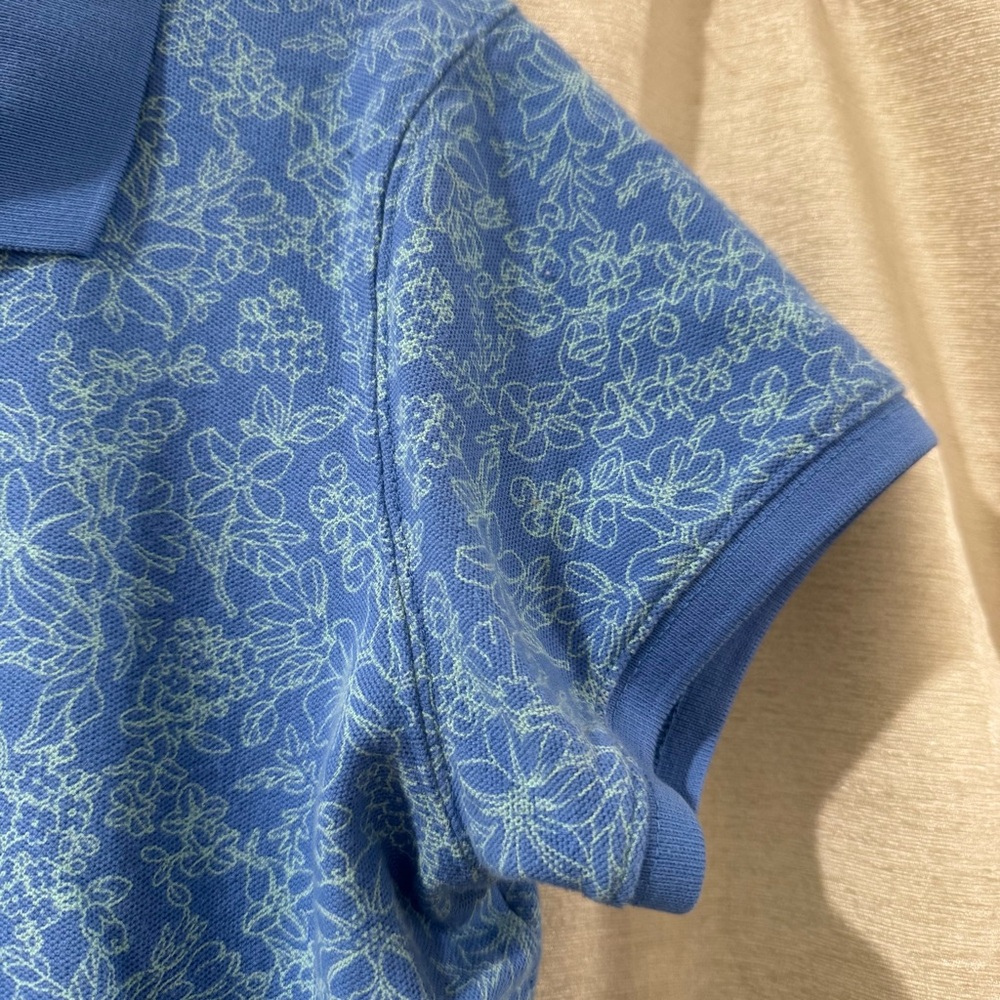 L.L. Bean Floral Cotton Polo – Women’s Medium – 100% Cotton - Picture 2 of 8